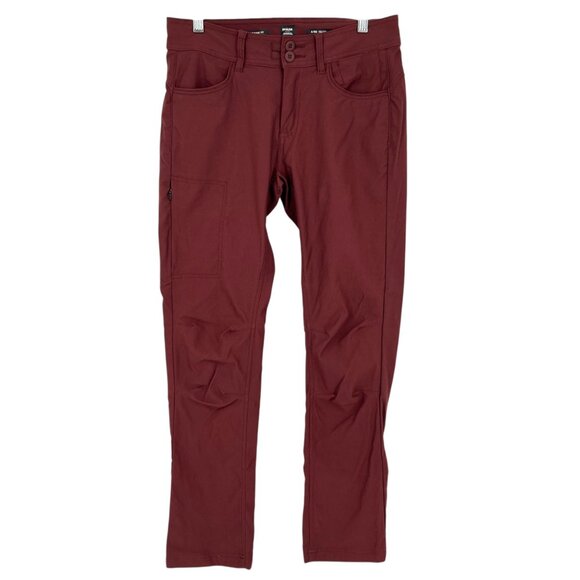 PrAna Halle Pants Lined Straight Fit Burgundy Red Size 4 - Picture 1 of 11
